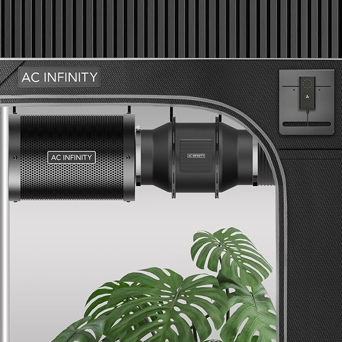 AC Infinity Air Filtration Kit 4”, CLOUDLINE LITE Inline Fan and Carbon Filter Combo, Cooling and Ventilation System for Grow Tents, Hydroponics, Indoor Gardening