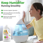 Bacteriostatic Humidifier Water Treatment– Extend Filter Life Eliminate Odors & Prevent Bacterial Growth – Compatible with All Cool Mist & Warm Mist Humidifiers – 64 oz Easy Pour Bottle (2 pack)
