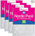 Nordic Pure 18x25x1 (Actual Size: 17 1/2 x 24 1/2 x 3/4) Tru Mini Pleat MERV 13 AC Furnace Air Filters – 2.5X More Media for Longer-Lasting, High-Efficiency Filtration - 4 Pack