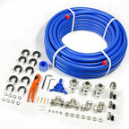 Compressed Air Piping System with 3/4 Inch ID x 100 feet 3-Way Dual-Outlet Aluminum Manifolds for Garage Shop Air Line Kit, Air Compressor Line Kit |200 PSI | 9110