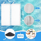 Geiserailie 15 Pieces Aquarium Filter Media Bags 150 Micrometer Fine Filter Bags Mesh Reusable with Zipper for Activated Carbon Resins(3.1 x 7.9 Inch)