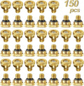 KUWAN 0.016" Orifice (0.4mm) Thread UNC 10/24 Brass Misting Nozzles Low Pressure Atomizing Misting Sprayer Water Hose Nozzle for Greenhouse, Landscaping, Outdoor Cooling Mister System (150PCS)