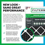 Filterbuy 20x25x1 Air Filter MERV 10 Odor & Allergy Defense with Activated Carbon (2-Pack), Electrostatic Pleated HVAC AC Furnace Filters Replacement, Made in USA (Actual Size: 19.50 x 24.50 x 0.75)