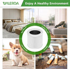 2 Pack A1 Replacement Filter Compatible with VEWIOR Air Purifier HQSC-50, HQKJ-80, AMEIFU AP01W, KOIOS HQKJ-50 Air Pur ifier, 3-in-1 HEPA Air Cleaner Filter