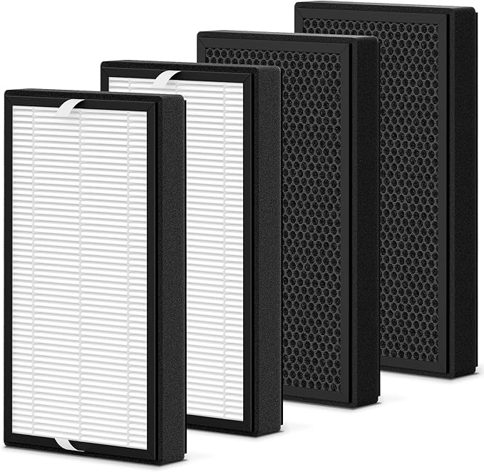 4 Packs F1 Mixed Honeycomb Activated Carbon Replacement Filter for 3M Filtrete Room C01 T02 Series Air Purifi-er Model FAP-C01-F1, FAP-T02-F1, FAP-C01BA-G1, FAP-T02WA-G1, FAP-ST02W and FAP-ST02N