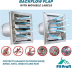 (6 Inch) Wall Vent Cover with Metal Mesh Screen,Exterior Hood Vent for House,Extended air Pipe.