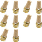 Zorfeter 10pcs Pneumatic Brass Exhaust Muffler Filter, 1/4" NPT Male Thread Hex Sintered Silencer Air Line Fitting