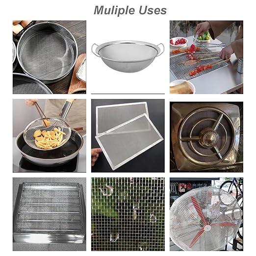 304 Stainless Steel Mesh Screen - 30Mesh, 15.7"x47.2" (40x120cm) Fine Woven Wire Filter Mesh for Vent Covers, Cage, Garden, Window Screens and DIY Projects