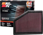 K&N High-Flow Original Lifetime Engine Air Filter: Increase Power: Premium, Washable: Compatible with 2015-2024 BMW: (See Product Description for Select Models) 33-3079