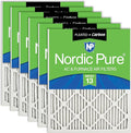 Nordic Pure 16x20x1 (Actual Size: 15 1/2 x 19 1/2 x 3/4) Pleated Air Filters MERV 13 Plus Carbon 6 Pack