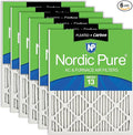 Nordic Pure 20x30x1 (Actual Size: 19 5/8 x 29 5/8 x 3/4) Pleated Air Filters MERV 13 Plus Carbon 6 Pack