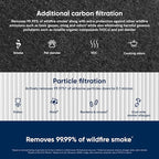BLUEAIR Blue Pure 311 Auto SmokeBlock Genuine Replacement Filter, Extra Carbon Captures 99.99% of Wildfire Smoke, fits Blue Pure 311 Auto Air Purifier