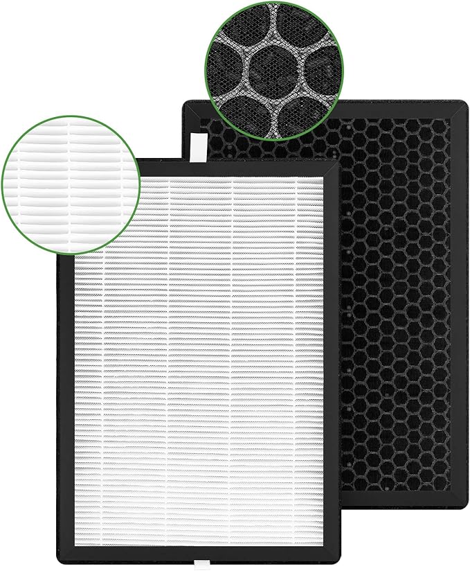 2 Pack GL-FS32 Replacement Filter Compatible with MOOKA/KOIOS GL-FS32 & Azeus GL-FS32 Air Purifier, 3-in-1 Filtration for Mooka GL-FS32 Replacement Filter