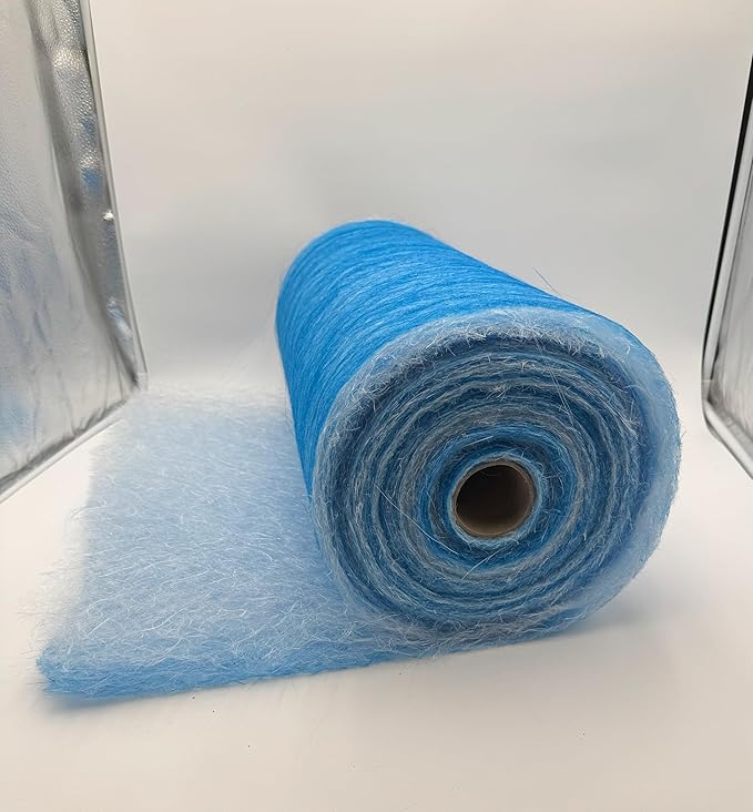 Paint Booth Exhaust Fiberglass Filter Roll, Blue/White Paint Arrestor for Spray Booth (36" x 100ft)