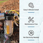 Deluxe Well Water Filter System, Eliminate Rotten Egg & Sulfur Smell, Remove Iron & Sediments, Works on Any Size Well 4" & Above