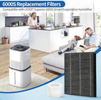 12-Pack Humidifier Premium Replacement Filters for LEVOIT Superior 6000S Smart Evaporative Humidifier + 6-Pack Top Fill Humidifier Filters Replacement, Gray