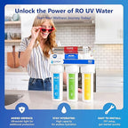 Express Water Reverse Osmosis Ultraviolet Water Filtration System – 100 GPD (Modern Brushed Nickel Faucet)