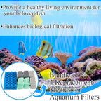 20 Pcs Aquarium Filters Replacement Filter Media Kits Compatible with Fluval 406/407, Including 2 Biological Foams, 6 Ammonia / 6 Phosphate / 6 Nitrite Remover