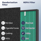 2 Sets 150 Filter Replacement for Coway Airmega 150(W) 150(K) Air Purifier, 2 X HEPA and 8 X Active Carbon Filter, AP-1019C-FP
