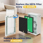 2 Sets 150 Filter Replacement for Coway Airmega 150(W) 150(K) Air Purifier, 2 X HEPA and 8 X Active Carbon Filter, AP-1019C-FP