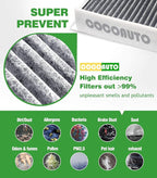 Engine & Cabin Air Filter Kit for Corolla Gas Only 2.0L (2019-2025) &1.8L (2020-2022), for Corolla Cross SUV 2.0L Gas Only (2022-24), 17801F0020, CA12289, 17801-77050, 8713958010 (Not Hybrid)