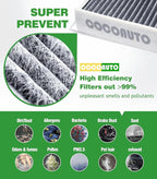 (Hybrid Only) COCOAUTO Cabin Engine Air Filter Kit for CRV 2.0L Hybrid (2023-2025), Accord Hybrid (2023-2025), Civic Hybrid 2025, Replace 172206MAJ01, LX3763 (Not for Gas)