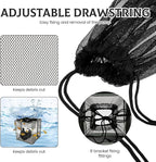Pond Pump Filter Bag Solid Pump Mesh Box Adjustable Pond Filter Box Protective Pump Barrier Bag Thickened Pump Mesh Bag Anti Clogging Filter Bag with Drawstring for Outdoor
