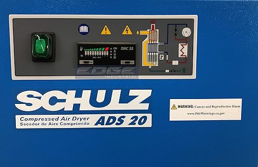 Schulz REFRIGERATED AIR Dryer for AIR Compressor, Compressed AIR Systems, 20 CFM, Good for 5HP COMPRESSORS MAX (Stand Alone Dryer)