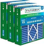Filterbuy 19x20x5 Air Filter MERV 13 Optimal Smoke & Allergy Defense (3-Pack), Pleated HVAC AC Furnace Filters for Bryant, Carrier, BDP, Day & Night, and Payne (Actual Size: 19.06 x 19.81 x 4.25)