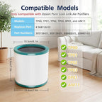 TP01 HEPA Filter Replacement Compatible Only with Dyson Tower Purifier Pure Cool Link TP01, TP02, TP03, AM11, BP01 Models, Replace Part 968126-03 – NOT for HP or DP Series (2 Pack)