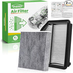 Engine+Cabin Air Filters Set Fit for Honda CR-V CRV 2012 2013 2014 L4 2.4L Engine Air Filter Replacement AC Filter Cabin Air Filter for My Car Automotive Accessories# CF10134 CA11258