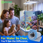 Borlech 8-Layer Fast-Acting Aquarium Filter Pad - Cut-to-Size Aquarium Floss Media for Fish Tank, Pond, Sump - Fast Water Polishing in Hours (47.24"x15.75"x0.6")