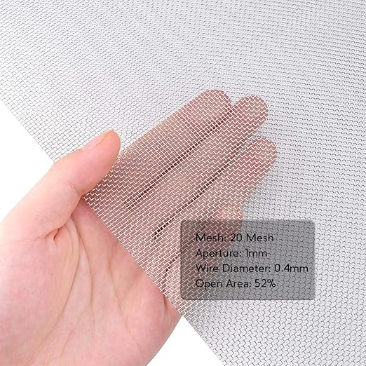 3PACK 20 Steel Mesh Screen 11”X11”(280mmX280mm), Woven Wire 304 - Never Rust 1mm Hole Keep Rodent Out or Make Any Shapes by Valchoose