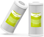 0.2 Micron 10" x 4.5" Water Filter with Pleated Polyester & Activated Carbon Block Composite Water Filter, Compatible with HHB10 and 10" Big Housings for Whole House, RVs, Boats - 2 Pack