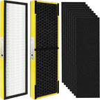 【Upgraded】FLT4825 HEPA Filter B Pet Replacement Compatible with G-Guardian Air Purifier AC4825 AC4825E AC4300 AC4800 AC4900 AC4850,2 True H13 HEPA with Activated Carbon Filter+8 Pre-Filters,#FLT4825