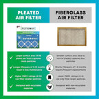 Filterbuy 14x25x1 Air Filter MERV 13 Optimal Smoke & Allergy Defense (6-Pack), Electrostatic Pleated HVAC AC Furnace Filters Replacement, Made in USA (Actual Size: 13.50 x 24.50 x 0.75)