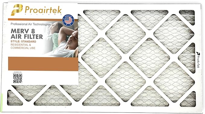 Proairtek AF14251M08SWH Model 14x25x1 Pack of 2 Air Filters, MERV 8; Ideal for Anyone Wanting Clean, Crisp Air in Their Home