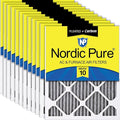 Nordic Pure 12x24x1 (Actual Size: 11 1/2 x 23 1/2 x 3/4) Furnace Air Filters MERV 10 Pleated Plus Carbon 12 Pack