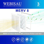 14x14x1 Air Filter MERV 8 MPR 600 6Pack Furnace Filters Pleated HVAC AC Furnace Air Conditioner Filters (Exact size: 13 3/4"x13 3/4"x3/4")