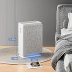 AromaRoom Air Purifiers for Large Rooms up to 2100 Sq Ft, HEPA 14 Air Purifier with Smart PM 2.5 Sensor, Portable Filter Air Cleaner for Smoke, Allergies, Pet Dander,Bedroom, Office - Pearly White