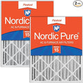 Nordic Pure 16x24x4 (Actual Size: 15 3/8 x 23 3/8 x 3 5/8) Pleated MERV 15 Air Filters 2 Pack