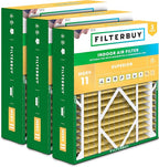 Filterbuy 21x21x5 Air Filter MERV 11 Superior Pet & Allergy Defense (3-Pack), Electrostatic Pleated HVAC AC Furnace Filters Replacement for Rheem, Ruud, & Protech (Actual Size: 20.63 x 20.63 x 4.38)