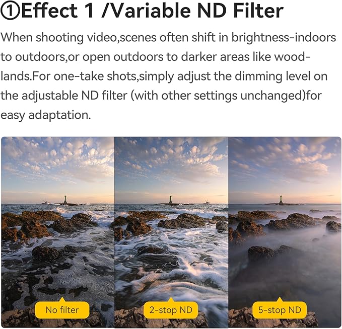 Kase 67mm Variable ND1.5-8 & CPL & Black Mist 3 in 1 Filter with 36 Multi-Coatings, Essential for Landscape & Vlog, Compatible with Canon Sony Nikon