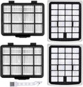 NEN180 Filter Replacement Compatible with Eureka NEN180 NEN186BL Bagless Canister Vacuum Cleaner Replacement Parts, 2 HEPA Filters & 2 Dust Cup Filters Element, 4 Pack