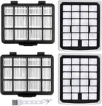 NEN180 Filter Replacement Compatible with Eureka NEN180 NEN186BL Bagless Canister Vacuum Cleaner Replacement Parts, 2 HEPA Filters & 2 Dust Cup Filters Element, 4 Pack