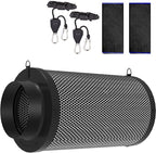 4 Inch Air Carbon Filter for Grow Tent,Smellines Control with Australia Virgin Charcoal for Inline Duct Fan，Hydroponic Growth,Pre-Filter Included
