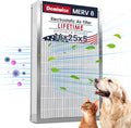 16x25x5 Reusable Electrostatic Air Filter, MERV 8 Lifetime Aluminum AC/HVAC Furnace Filter, Honeywell FC100A1029, Lennox X6670, Carrier, Bryant Increases Airflow（Actual Size:15.75"x 24.5"x4.75")