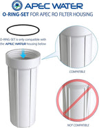 High Capacity Replacement Pre-Filter Set, White & 3 Pcs 3.5" O.D. Replacement O-Ring for Reverse Osmosis Water Filter Housings, Black, 3 Count