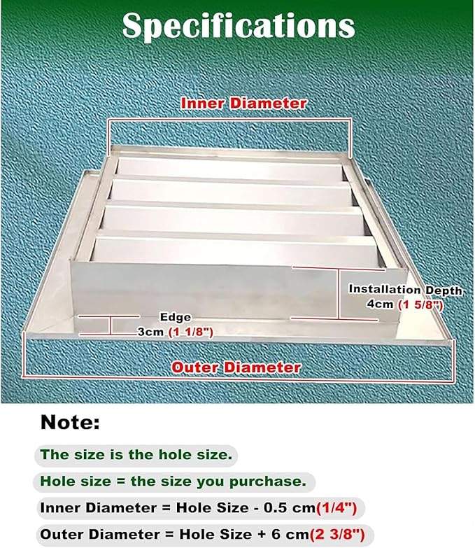 Heat Dissipation Louvered Vent Wall Gable Vents 304 Stainless Steel, Weather-Resistant Air Grille for Shed Barn Generator Box(24x33in/60x85cm)