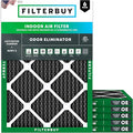 Filterbuy 22x24x1 Air Filter MERV 10 Odor & Allergy Defense with Activated Carbon (6-Pack), Electrostatic Pleated HVAC AC Furnace Filters Replacement, Made in USA (Actual Size: 21.50 x 23.50 x 0.75)